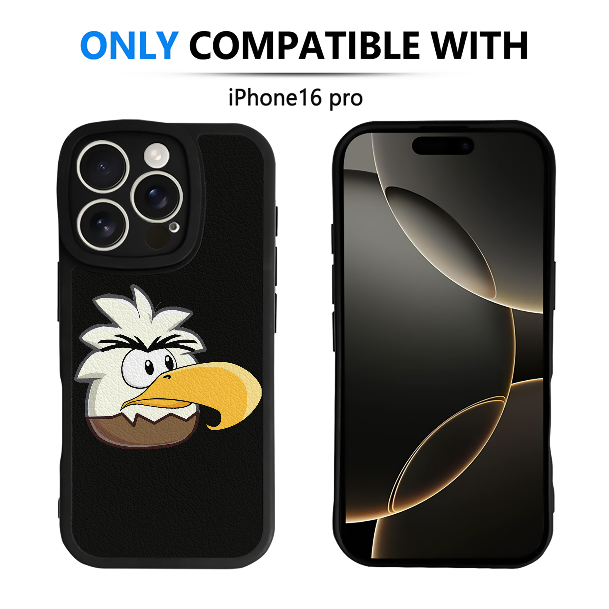 （画像用） Angry Birds アングリーバード 【iPhone 16シリーズ対応】シリコンスマホケース（レザー調） 材質：シリコン